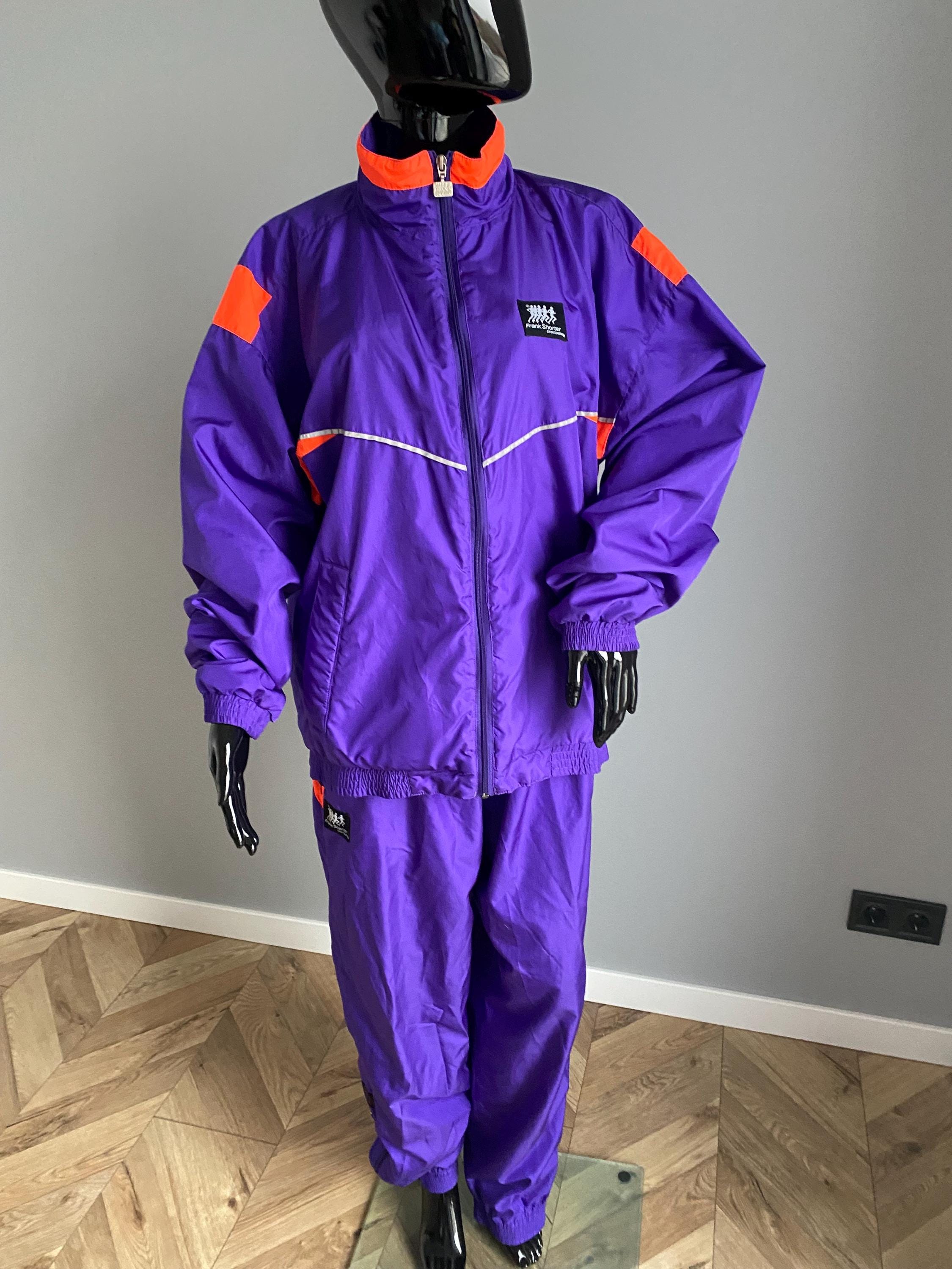 Vintage Frank Shorter Unisex Colorblock Tracksuit – Purple, Orange