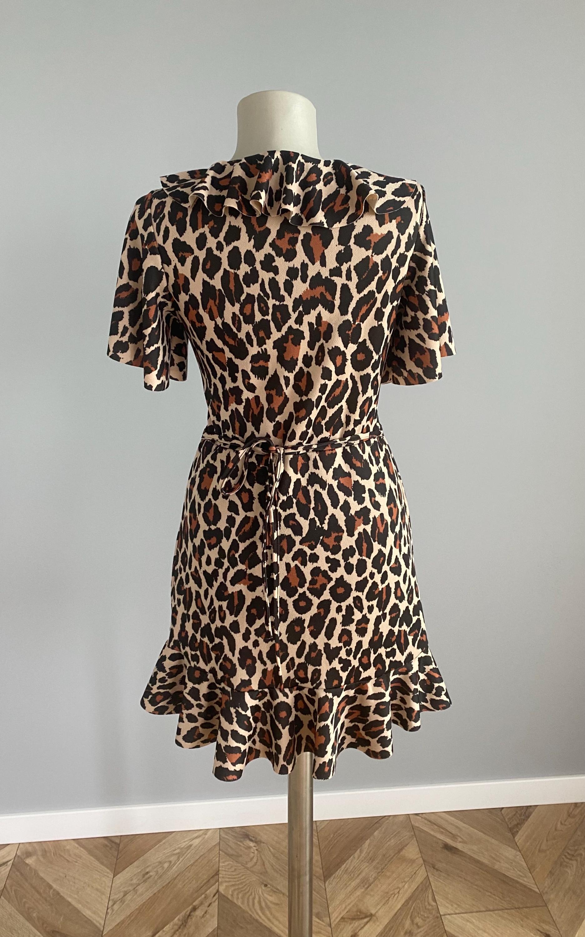 leopard wrap mini dress Lucy Wrap Mini Dress