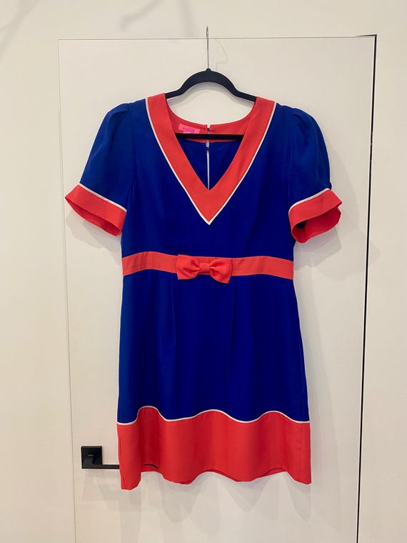 Vintage-inspired Monsoon Fusion Dress – UK 16 / US 12 – 60s Mod