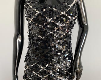 short black and silver dress Black Silver Mirror Dress Short Tulle Fairy Goth Homecoming Formal 9/10 Whimsy