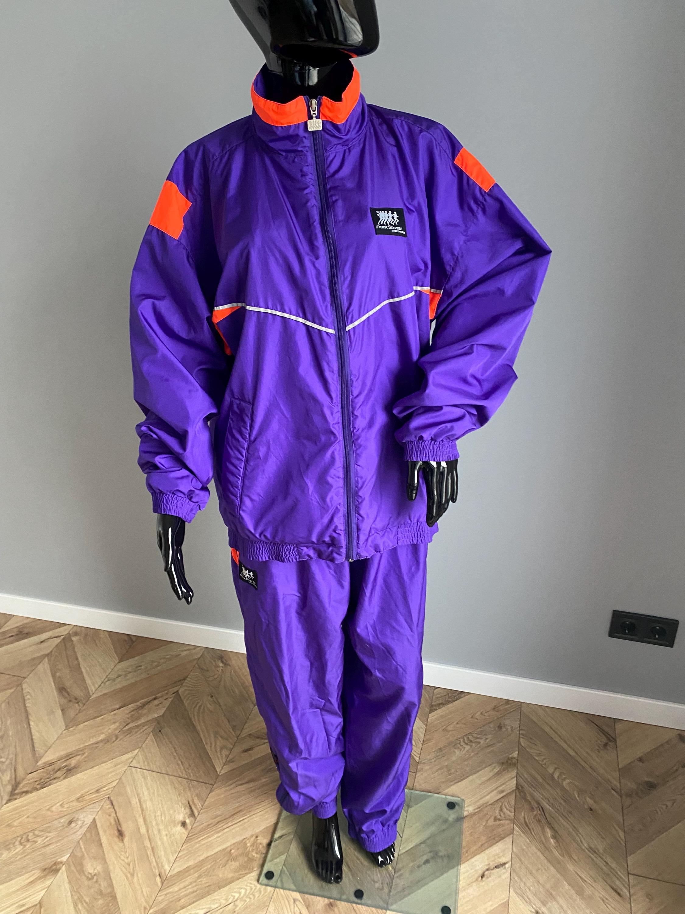 Vintage Frank Shorter Unisex Colorblock Tracksuit – Purple, Orange
