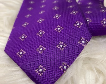 Purple Textured Silk Tie by Skopes – Made in Italy, 145×8 cm