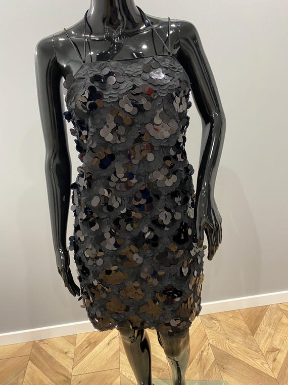 ecote sequin dress Ecote Starstruck Glitter Bell-Sleeve Mini Dress