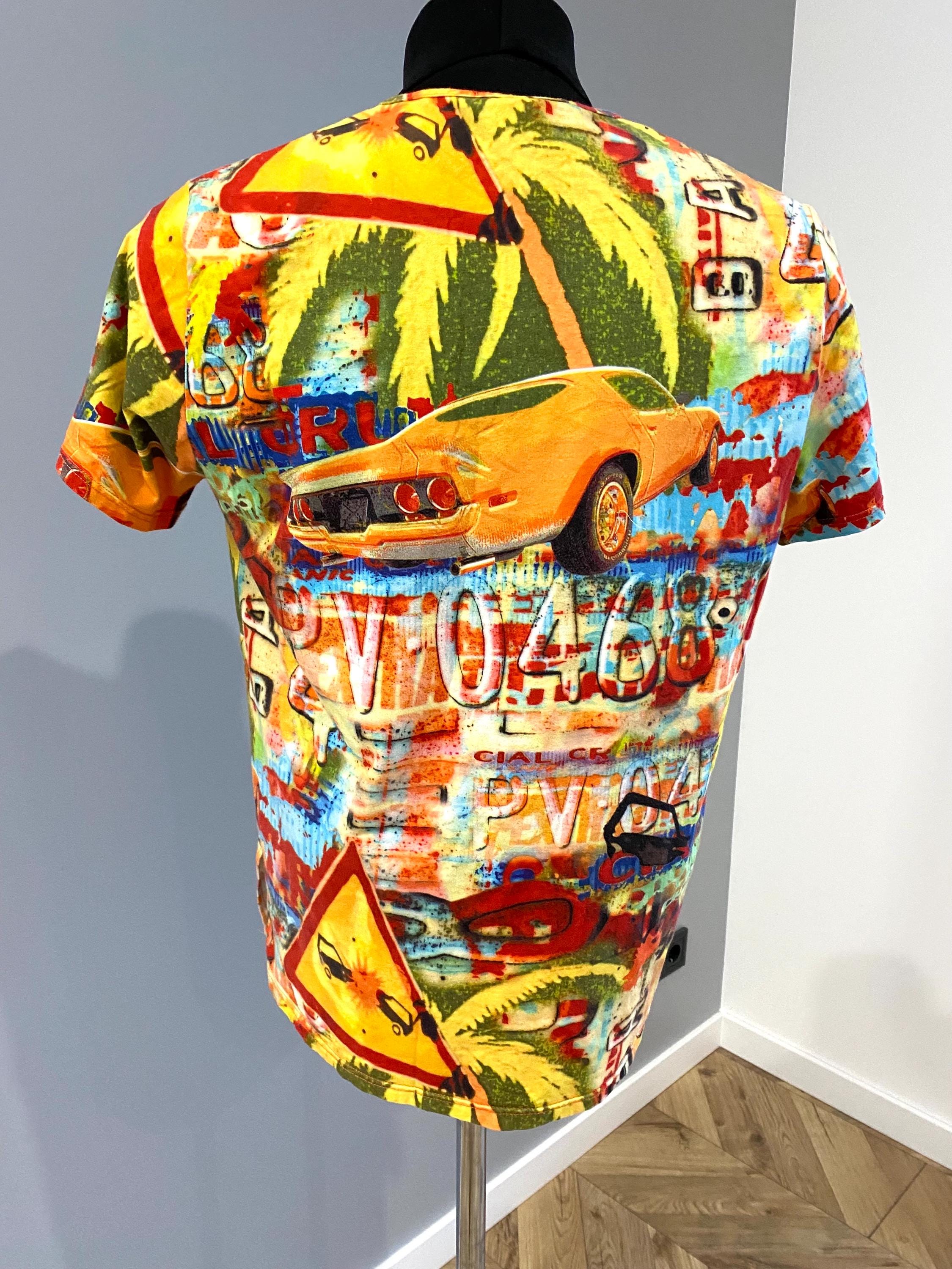Vintage Didier Parakian Graphic T-shirt: Graffiti Cars Urban Art 