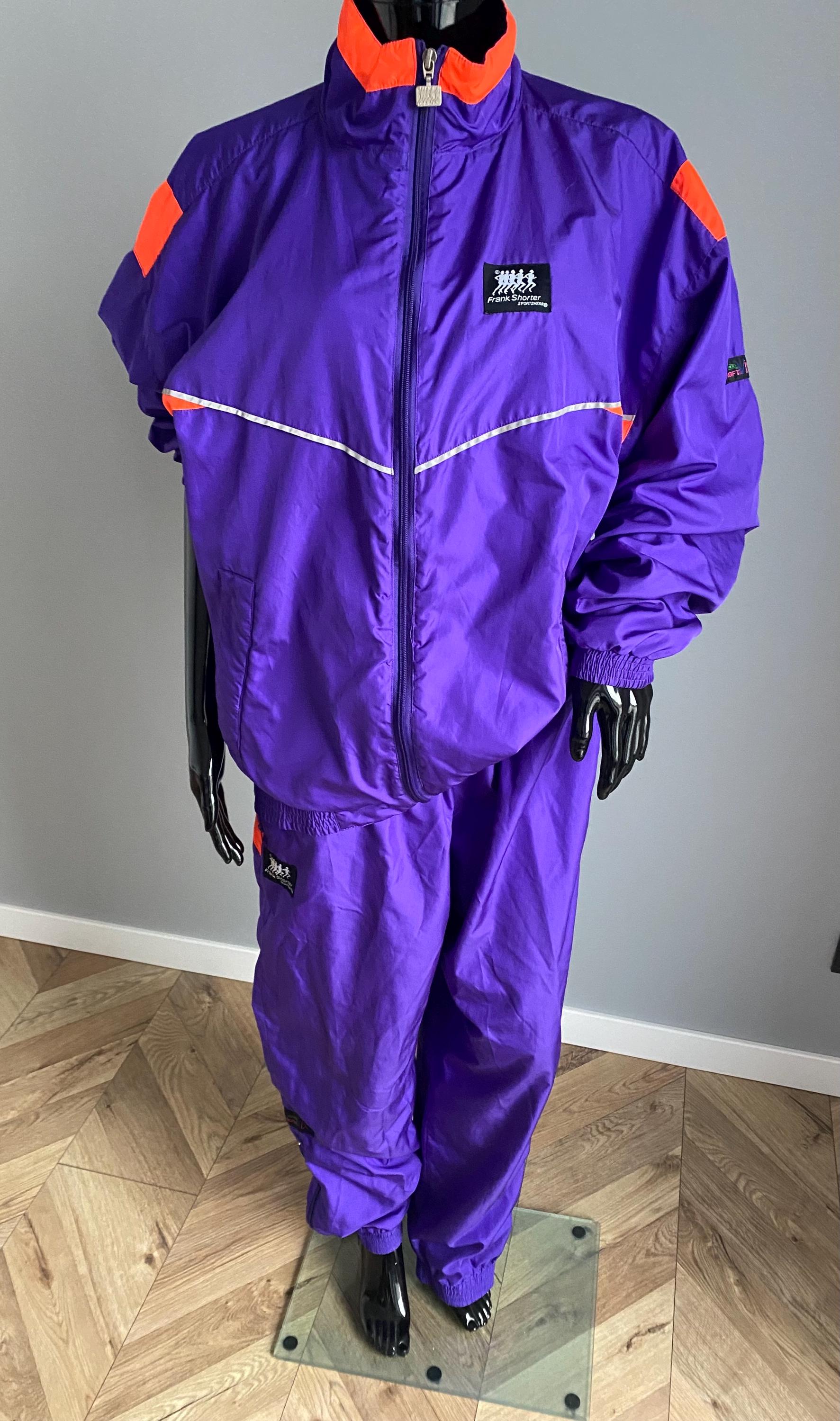 Vintage Frank Shorter Unisex Colorblock Tracksuit – Purple, Orange