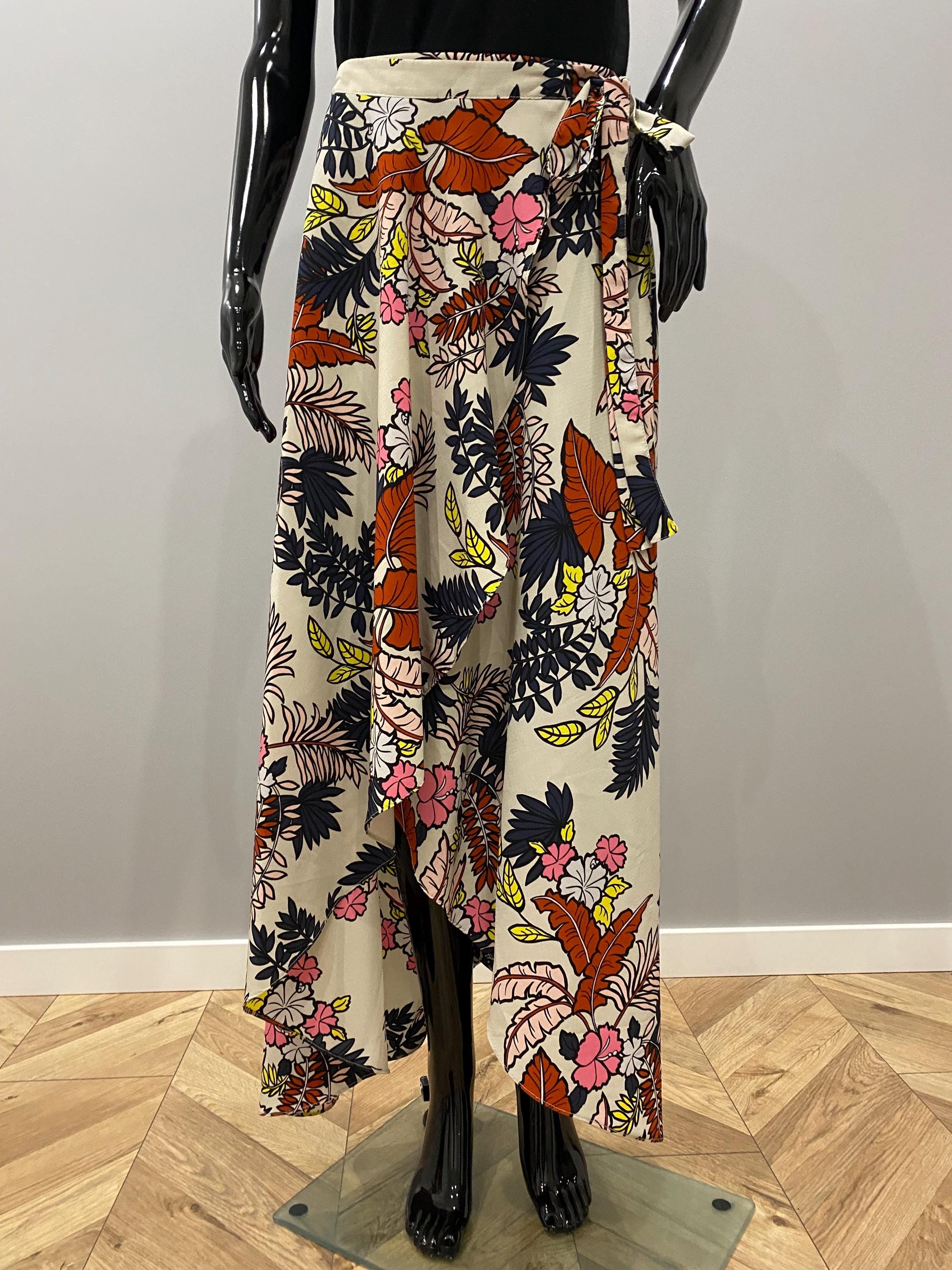 Flamenco Maxi Wrap Skirt/ Floral Ruffled Dance Skirt /EUR 36 /US 8