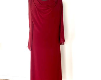 Handmade Burgundy Boho Maxi Dress: Vintage Style Long Sundress - Etsy