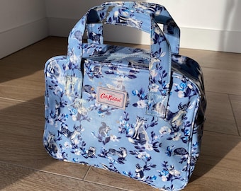 Cath Kidston Light Blue Floral Animal Print Bag Birds Hedgehogs