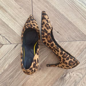 Vintage Tiger Print Stiletto Heels: Spitze Zehentanz Animal Print Pumps