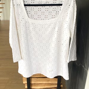 Vintage Swiss Dot Peasant Blouse: Boho Prairie Style, UK 16