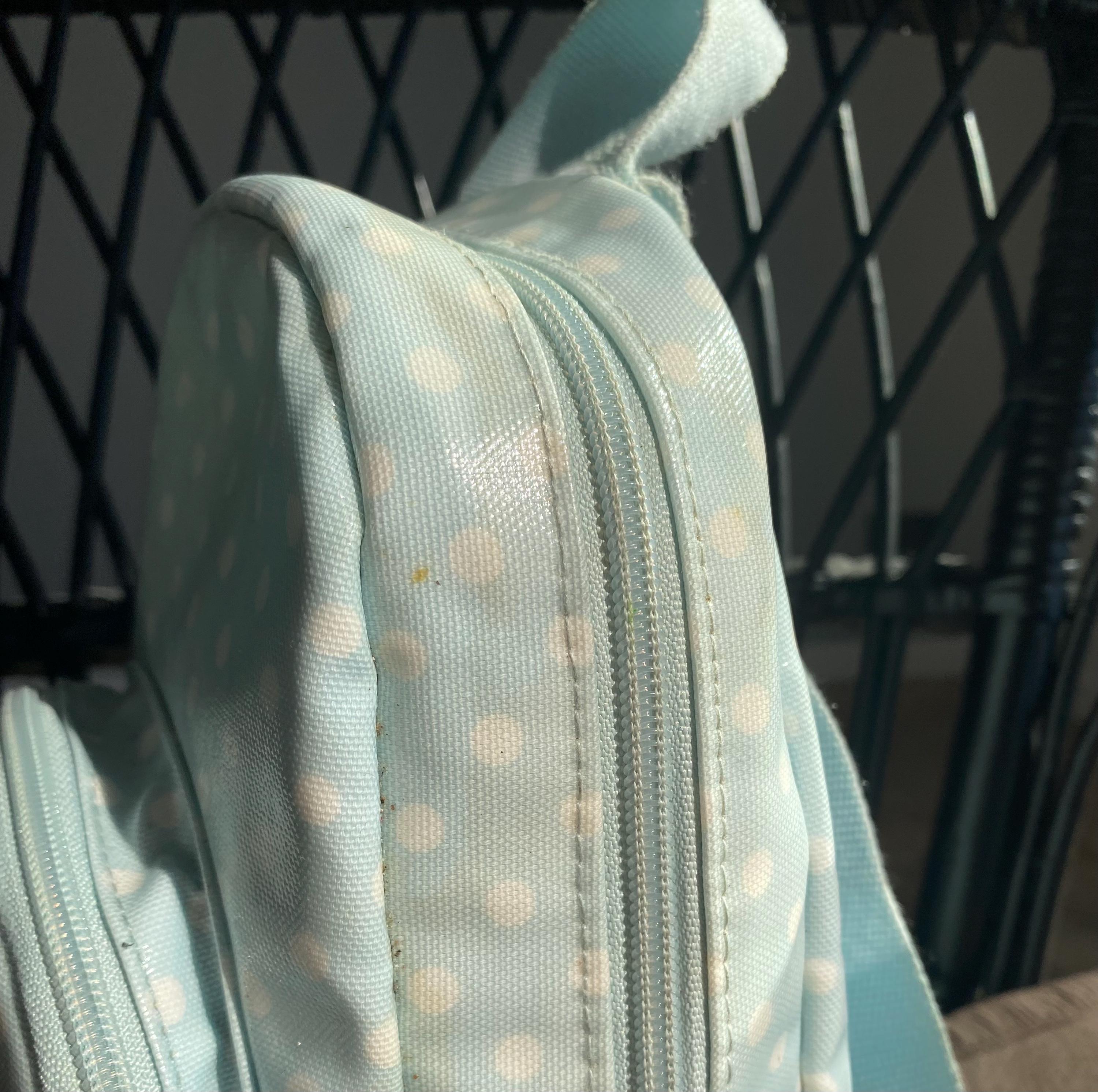 Cath Kidston London Light Blue Polka Dot Fold Over Backpack NWOT Cath Kidston Polka Dot Backpacks for Women for sale | eBay main image 3