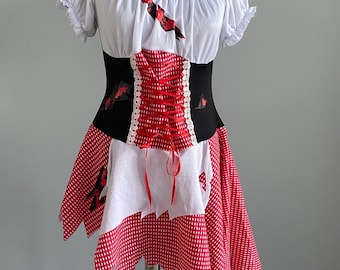 Strój pirata dla dorosłych – asymetryczny dół – rozmiar S/M – strój świąteczny lub cosplay