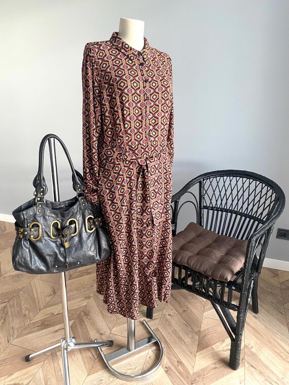 knee length dresses for ladies Retrolicious Black Ghost Print Cotton Midi Dress – Unique Vintage main image 0