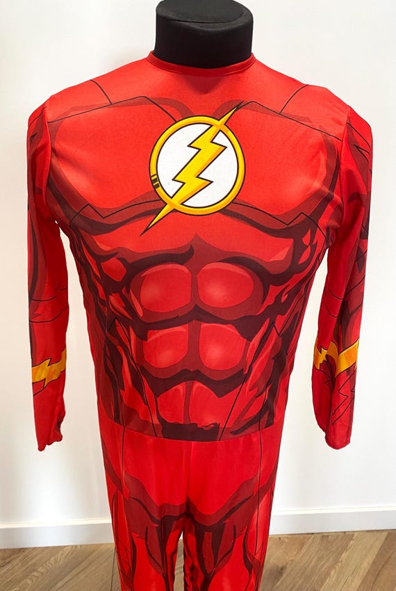 Carnevale Costume Flash Uomo Supereroe Costume Di Flash Vestito Di