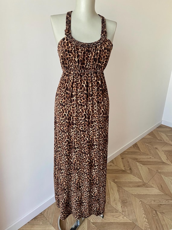 sachin and babi light blue dress Leopard Print Dress: Women's Casual Summer Sun Dress, Size S