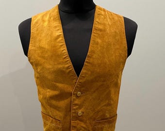Vintage brun mocka herrväst