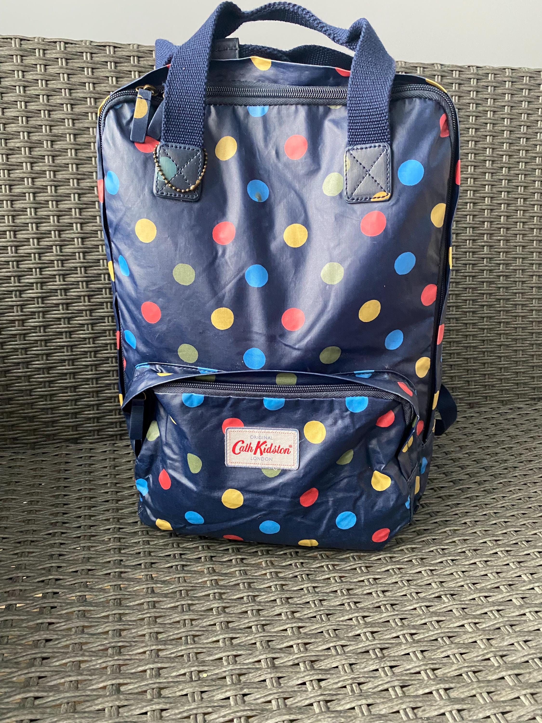 Like new original Cath Kidston navy blue and white polka dot backpack Cath Kidston Dark Blue Polka Dot Backpack Multicolour Spots  main image 3