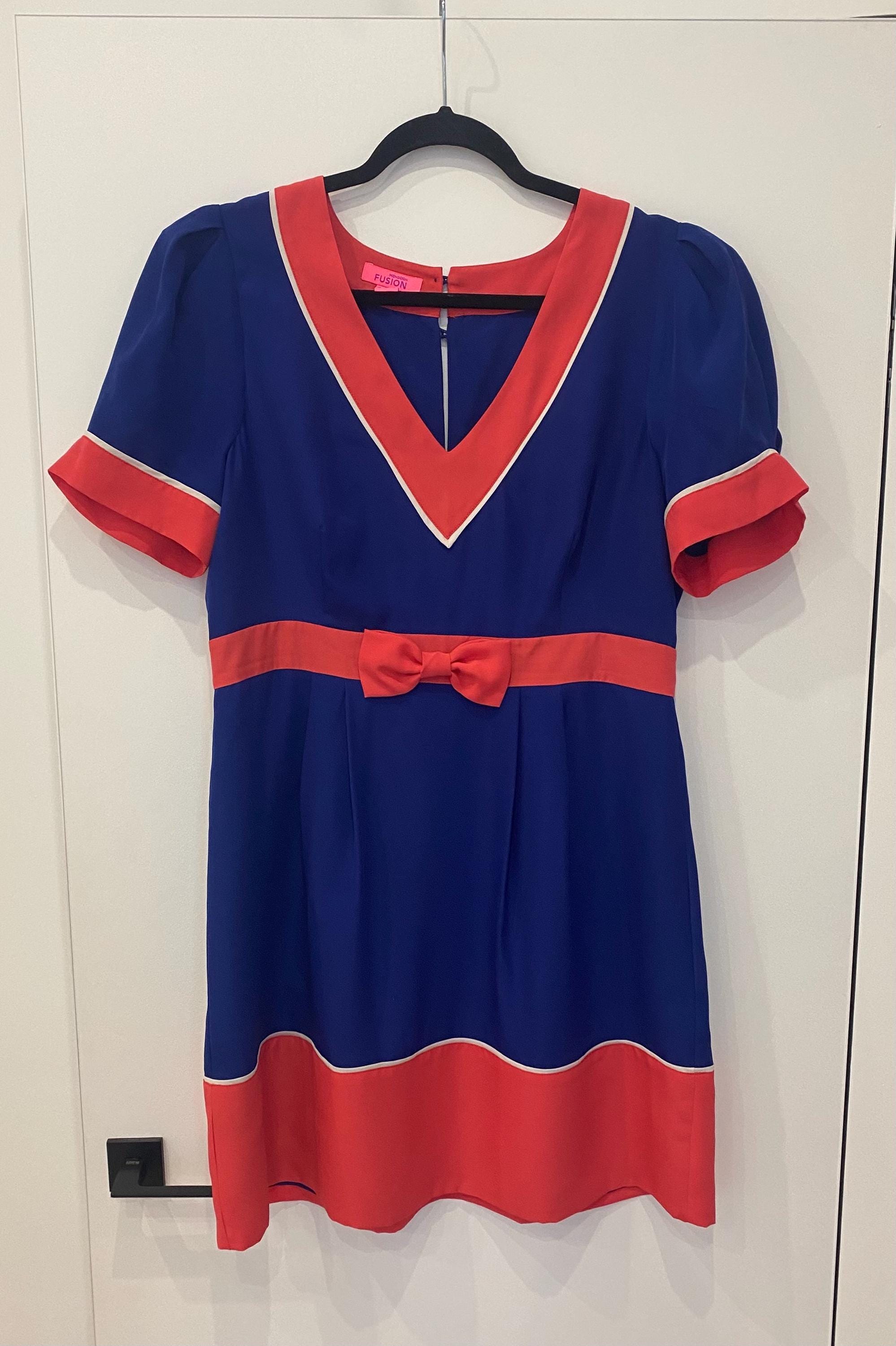 Vintage-inspired Monsoon Fusion Dress – UK 16 / US 12 – 60s Mod
