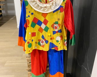 Vintage Kids Clown Costume | 3–4 Years | 98–104 cm