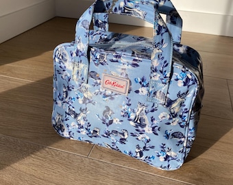 Cath Kidston Light Blue Floral Animal Print Bag Birds Hedgehogs