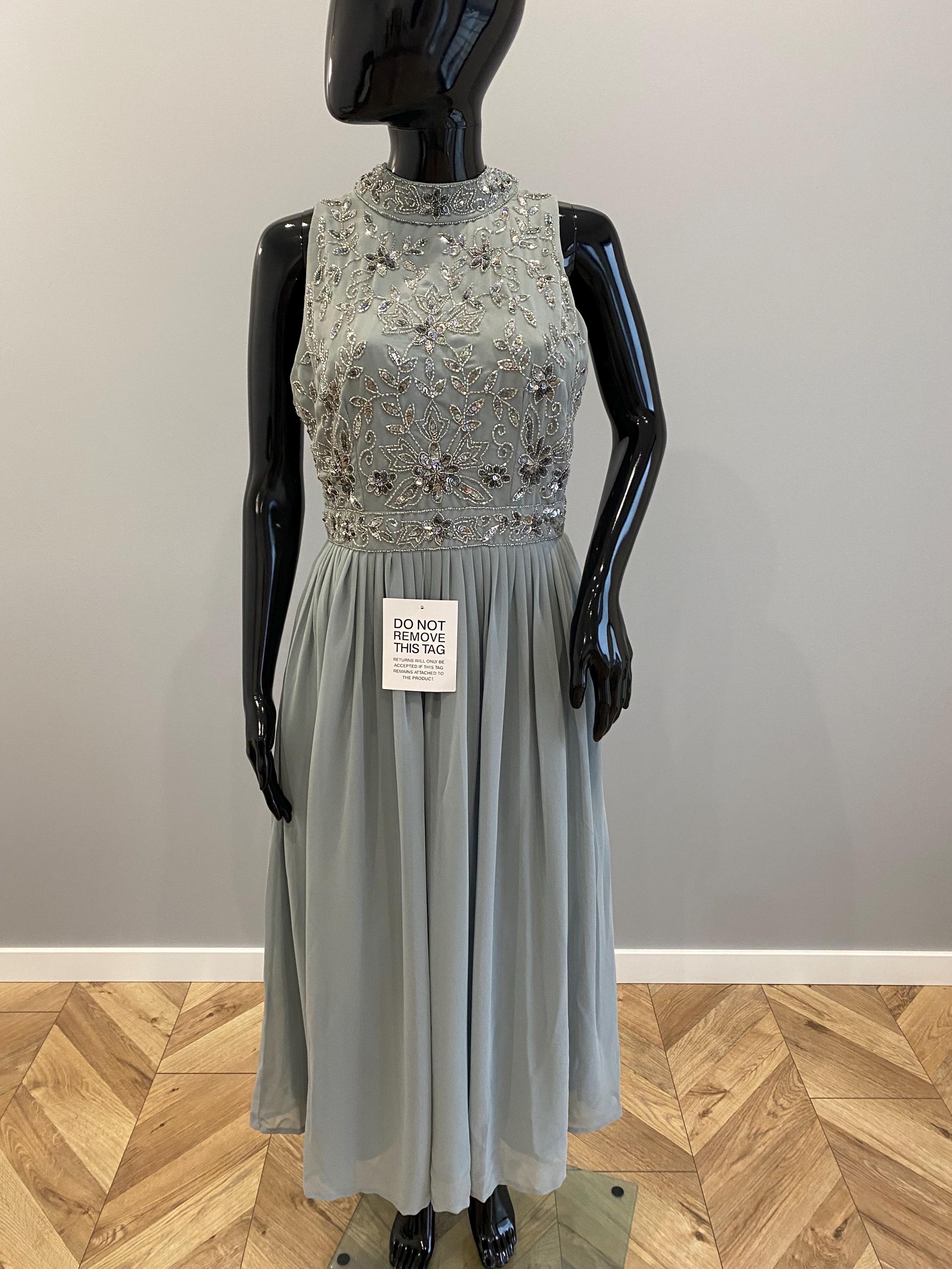 Angeleye London Midi Dress - Beaded High Neck - with Tag-US10 EU42 UK14