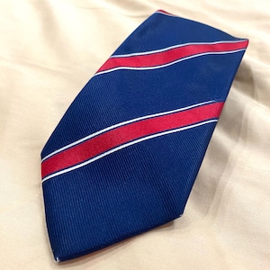 Berwin - Berwin silk tie Wedding clothes Wedding tie Vintage tie 100% silk navy blue  striped retro tie office men clothing