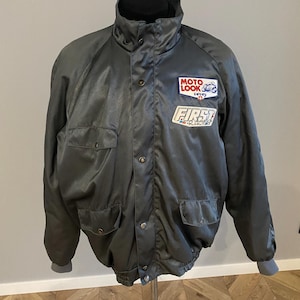 90s Motorsport Jacket: Tactel Windbreaker - MOTO LOOK Vevey FIRST Racing - Size L