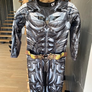 Muscle Superhero Costume: Kids Jumpsuit (Size 9-10 Years)