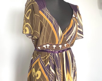Vintage Party Dress-Maxi Occasion Bohemian Dress-M/L