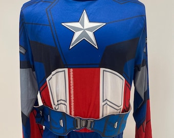 Custom Cosplay Jumpsuit: Cartoon Superhero Costume - Adult XL