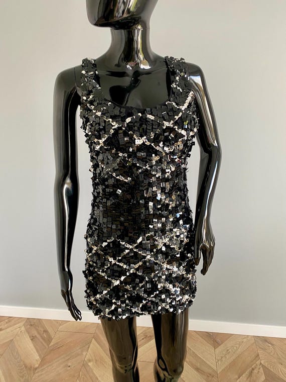 silver sequin dress with black tights Evil Eye Black Wrap Dress | Sizes 4-38