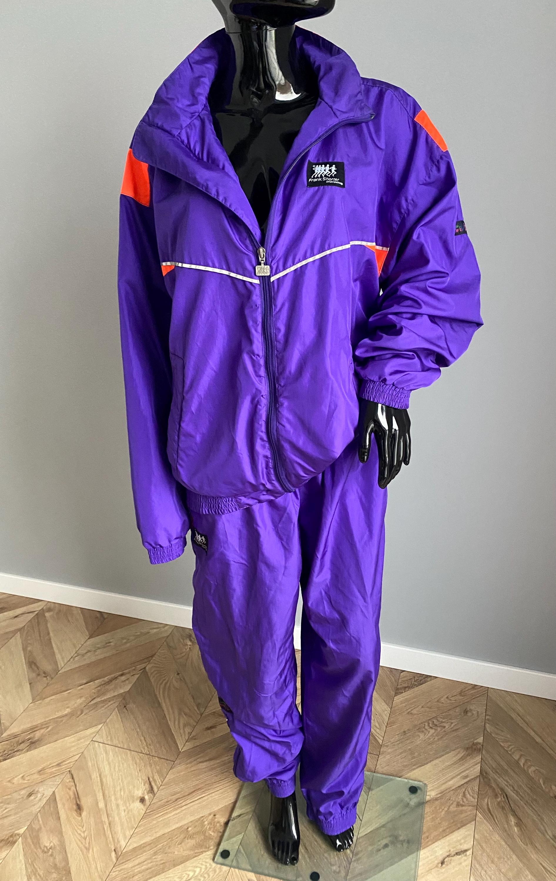 Vintage Frank Shorter Unisex Colorblock Tracksuit – Purple, Orange