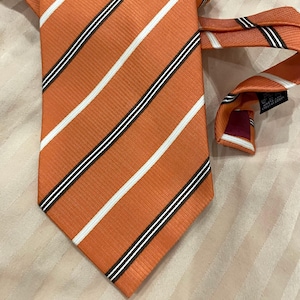 Orange Silk Tie Made in Italy | Rugger Manfredinis | Vintage Men’s Necktie