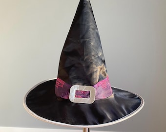 白い魔法使いの帽子、女の子用の魔女の帽子、学校のパーティー用の