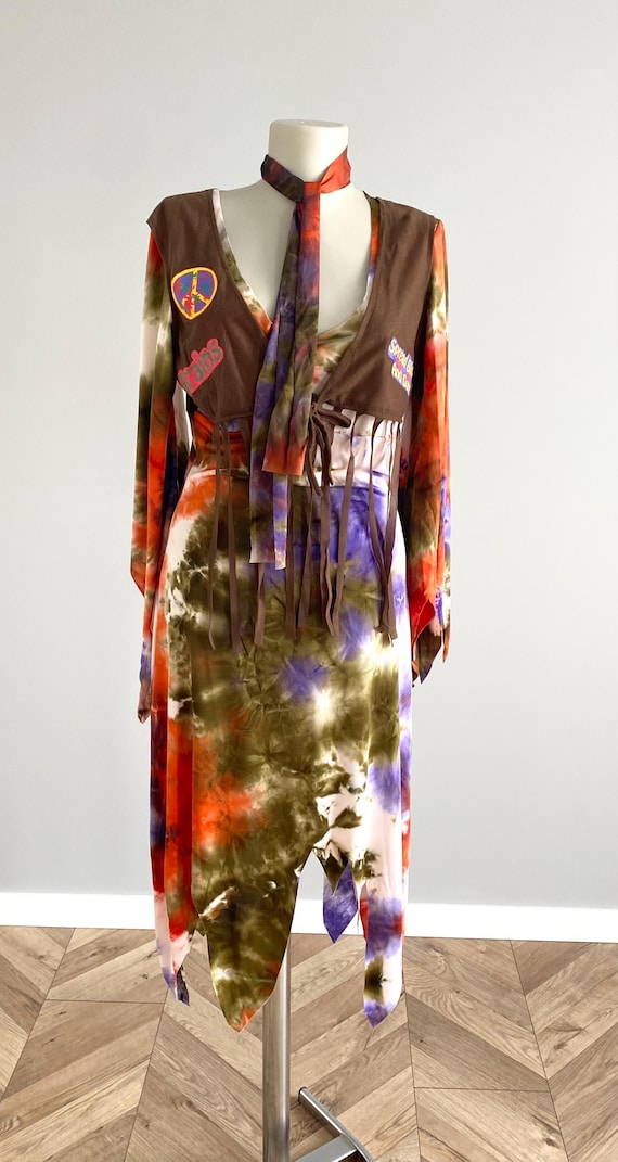 long hippie dress costume HalloweenCostumes.com FUN Costumes Plus Size Wild Flower 70's Hippie Dress  Costume for Women 1X in the Costumes department at Lowes.com