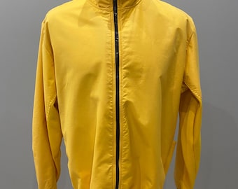Been Bag Vintage Cycling Jacket – Bright Yellow Windbreaker, Made in England, Mens L