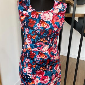 rose dress patterned dress floral dress summer dress  women dress Flower Dress cotton dress floral dress rose print Dress Formal Dress 12