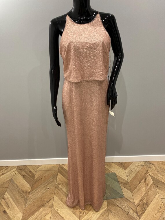 slim fit dress slacks Gold Sequin Fitted Maternity Mini Dress – PinkBlush main image 0