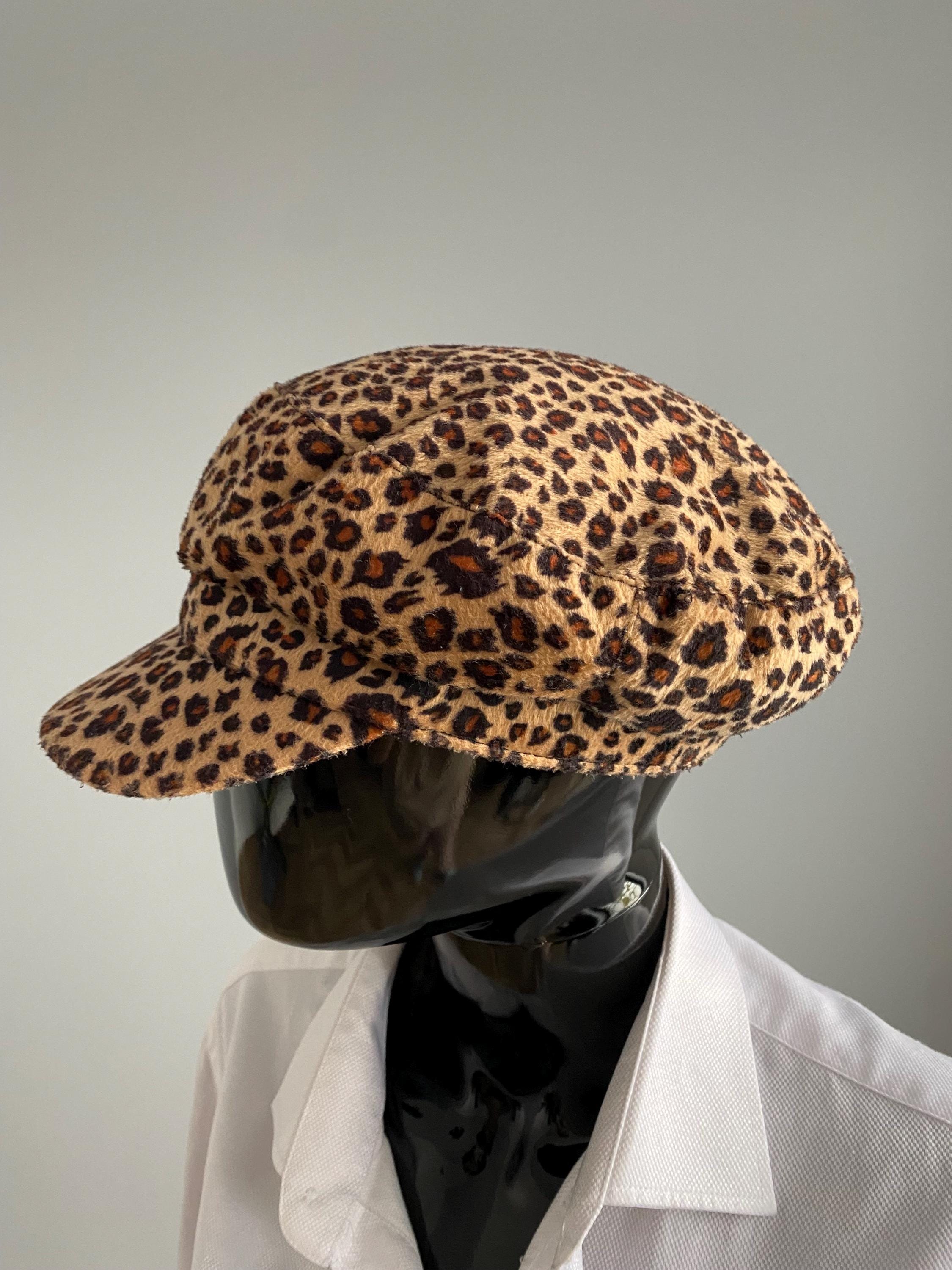 Vintage Women’s Faux Leopard Fall/Winter Newsboy Cap Hat Size S/M Xilery Women main image 3