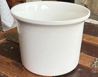 Vintage Made In W. German Sondgen Keramics White Planter Crock