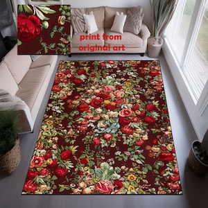Sir Matthew Digby Wyatt Rug: 19th Century Floral Chintz Pattern