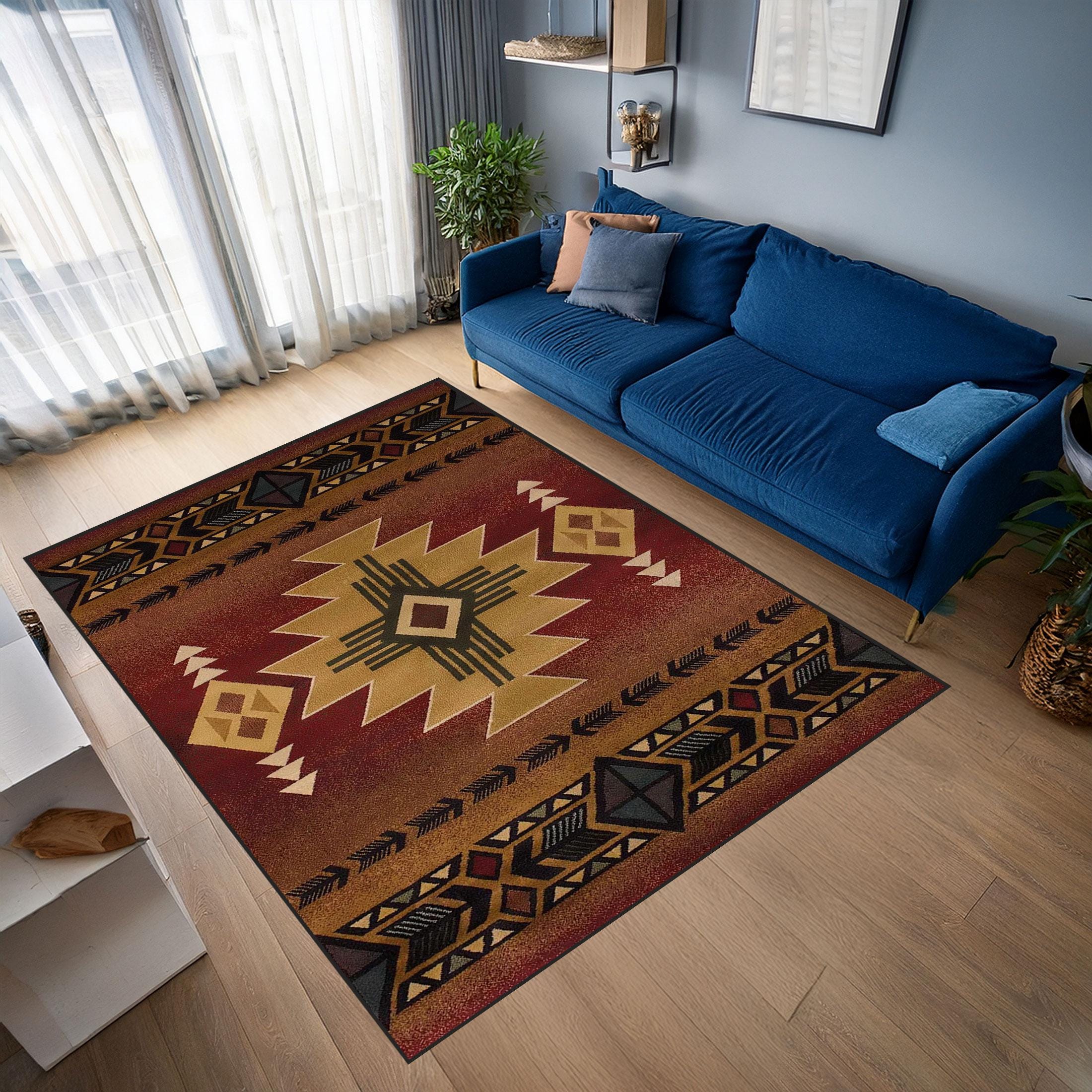 Native American Patterned Area Rug: Ethnic Anzek Design - Etsy