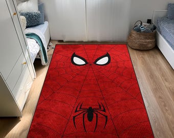 Personalisierter Spiderman-Teppich: Waschbare rutschfeste Kinderzimmerdekoration