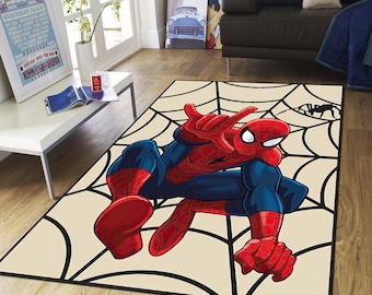 Spiderman Kinderzimmer-Teppich: Waschbar, rutschfest Filmdekor