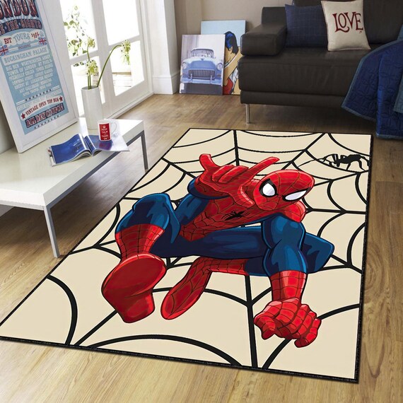 Spiderman Kids Room Rug: Washable, Non-Slip Movie Decor