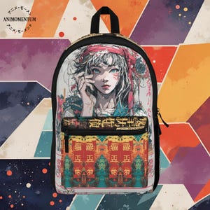 Anime Backpack, Japanese School Bag, Kawaii Rucksack, Kawai Bag, Vintage Backpack, Vintage Anime Bag, Travel Knapsack, Anime Lover Gift