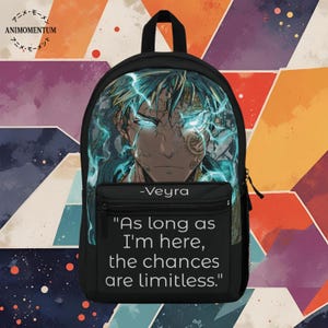 « Aussi longtemps que je suis ici, les chances sont illimitées », sac à dos Veyra Anime, conception d&#39;anime fantastique, original » par Animomentum
