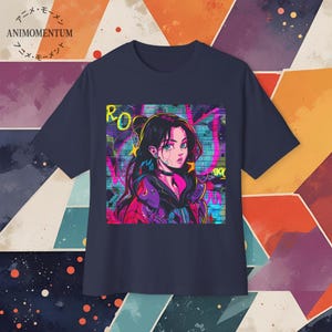 90s Anime Graffiti T-Shirt - Oversized Japanese Street Art Style Tee, Retro Manga Urban Streetwear by Animomentum