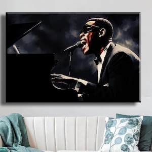 Jazz Musik Leinwand Malerei, Blues Jazz Men Vocal Leinwand Kunst, Jazz Wand Kunst Leinwand Dekoration, Wohnzimmer Wandkunst, Wohnkultur
