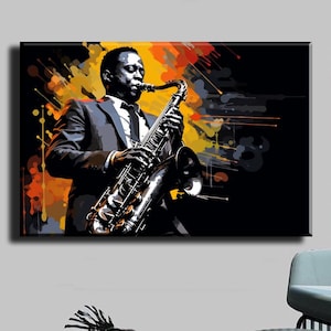 Jazz Blues Club Sänger Leinwand Gemälde, Jazz Wandkunst Dekoration, Jazz Club, Jazz Wand Kunst Leinwand, Wohnkultur, Wandkunst, Leinwandkunst